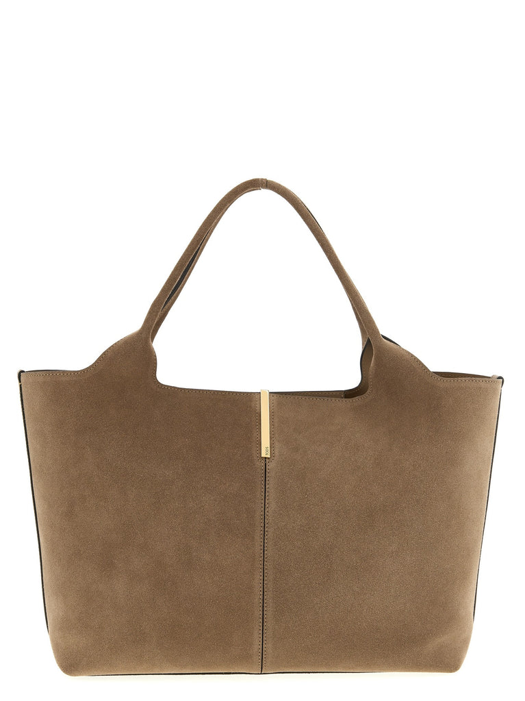 Small to medium suede shopping bag