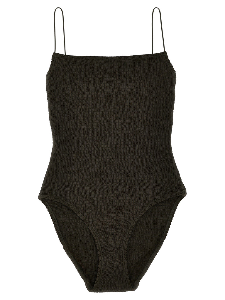 Smock one-piece swimsuit