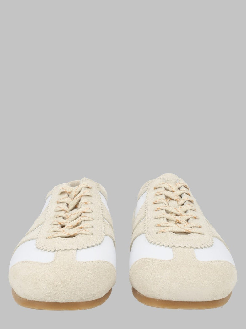 SNEAKER IN PELLE CON DETTAGLI IN SUEDE