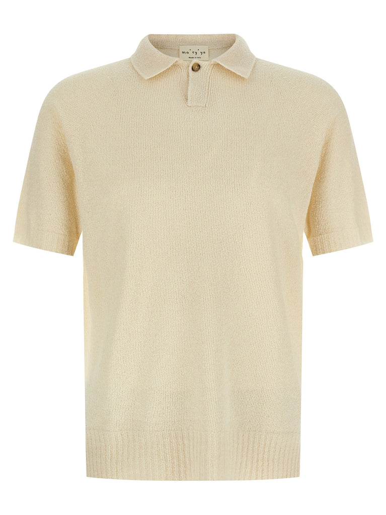 Spongy effect polo shirt