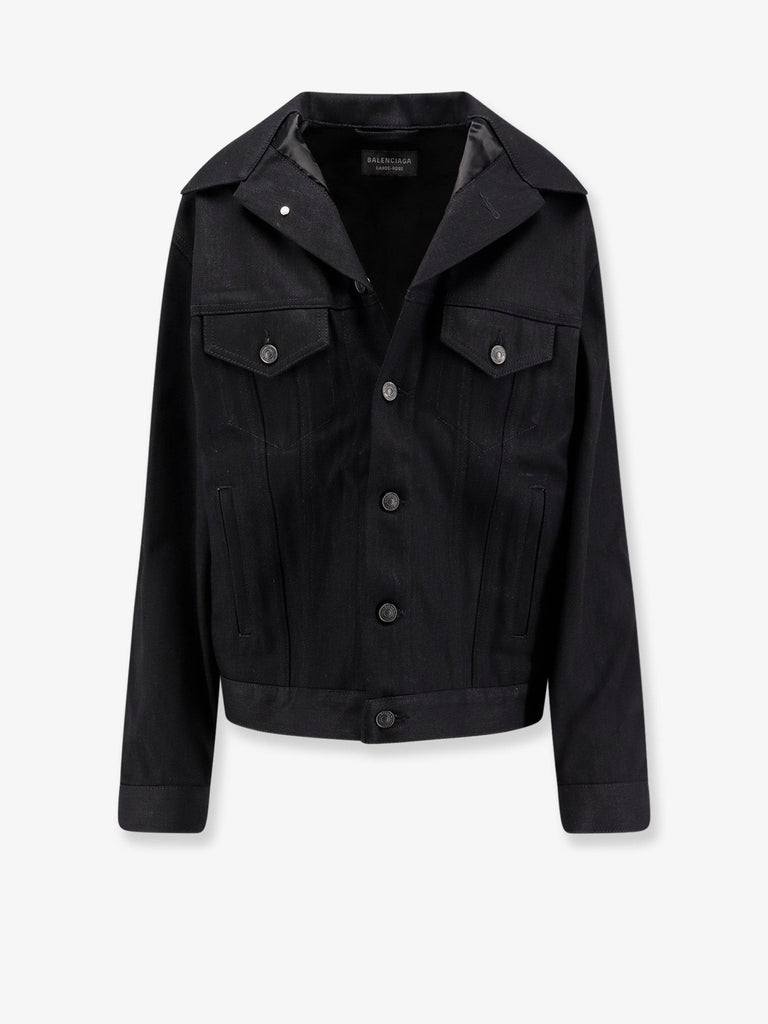 Standing denim jacket