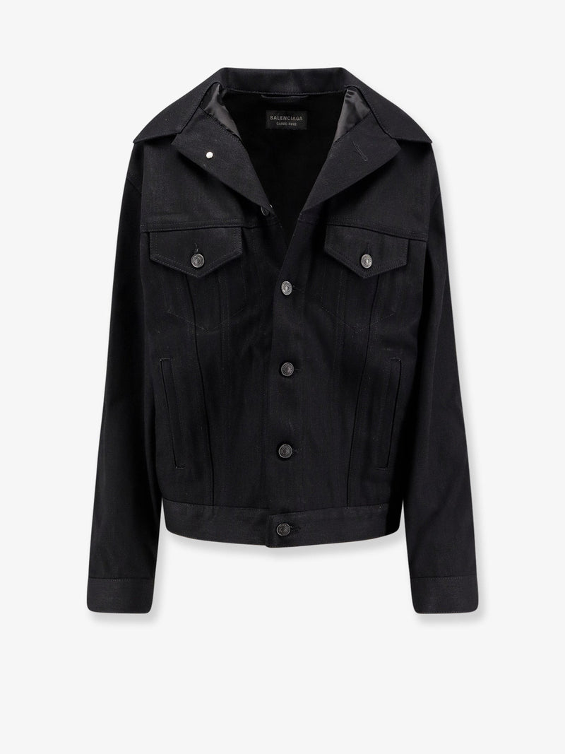 Standing denim jacket