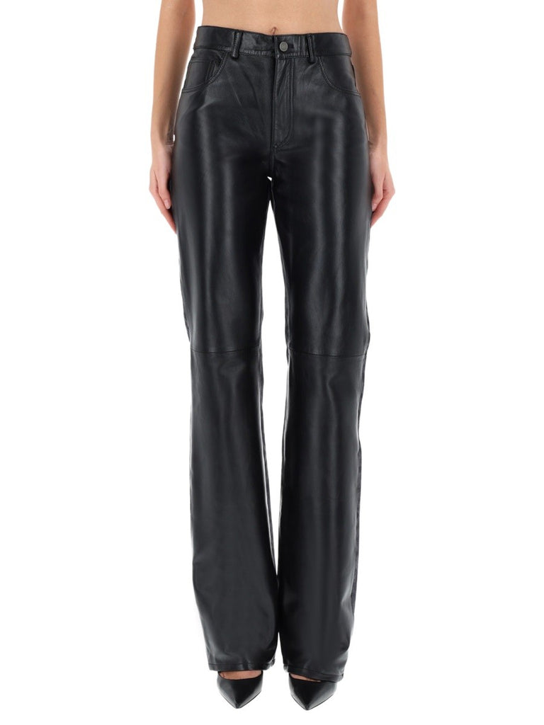 "STAR BLACK DENIM & LEATHER" PANTS