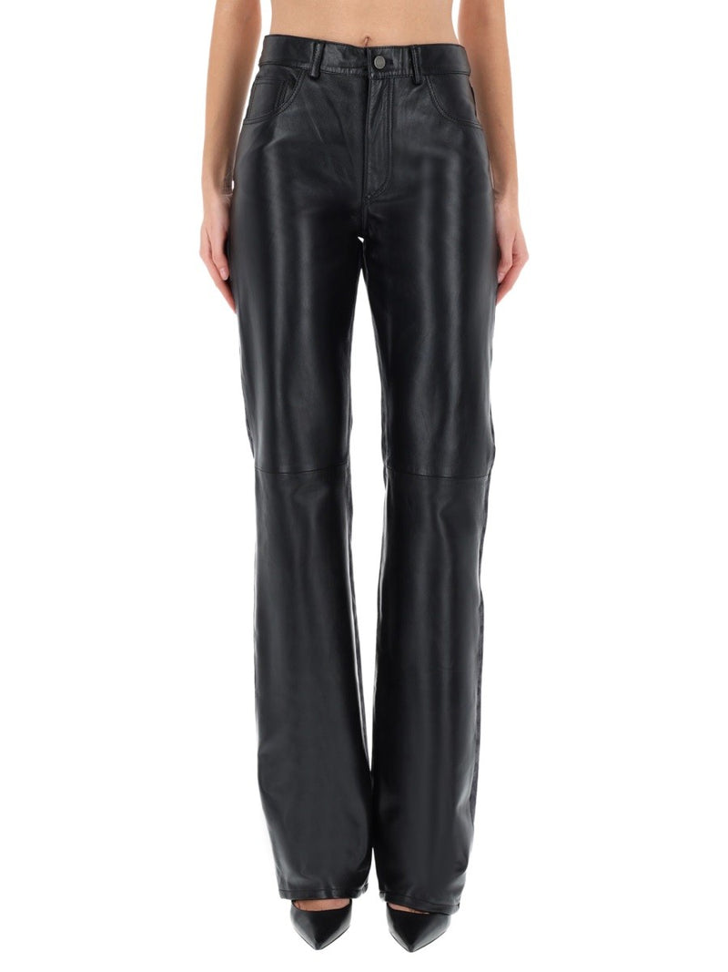 "STAR BLACK DENIM & LEATHER" PANTS