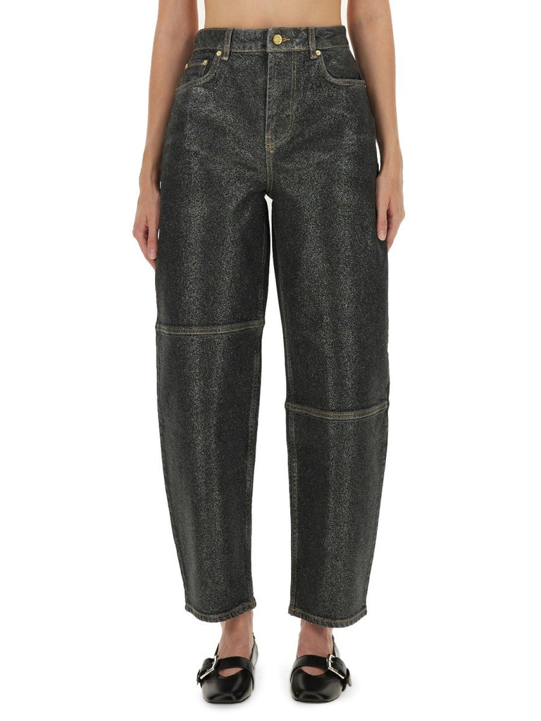 "STARY" JEANS IN SPARKLING FOIL