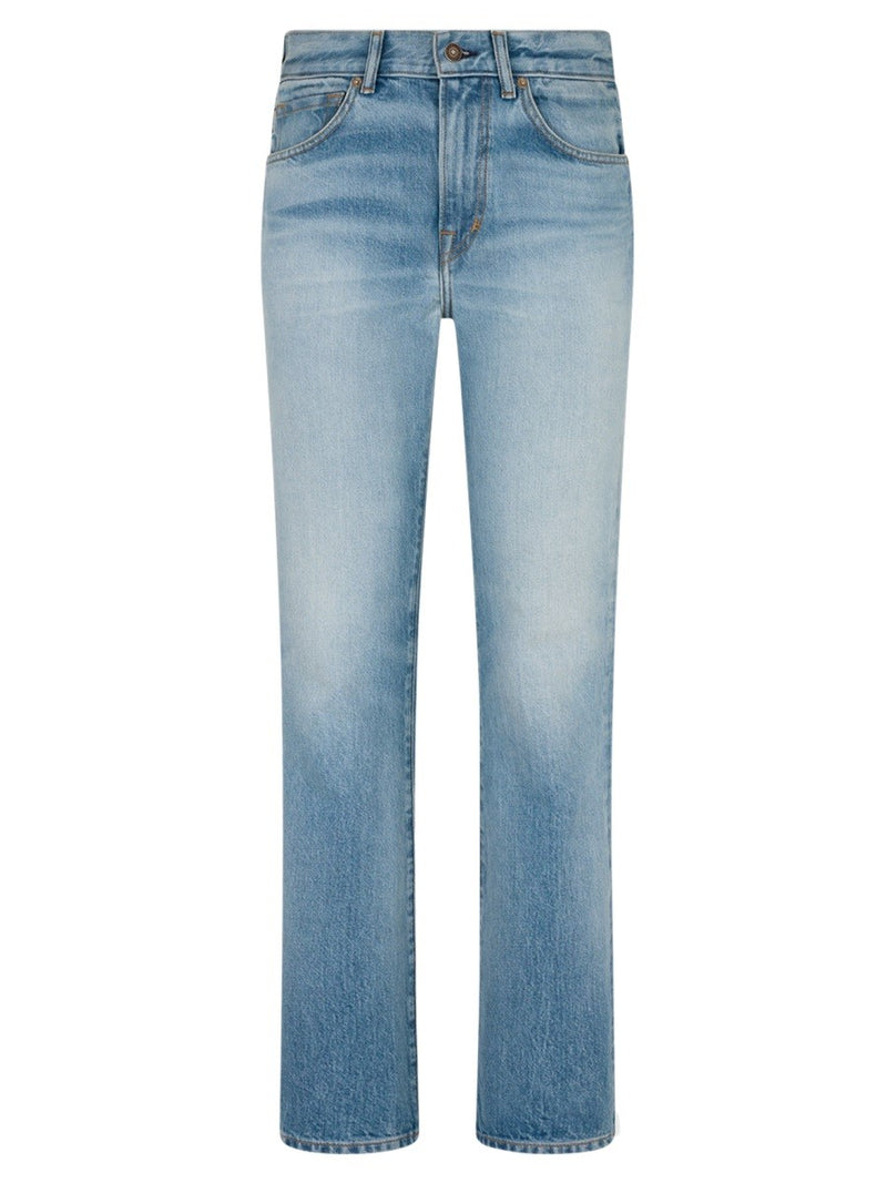 "STONE" WASHED DENIM JEANS