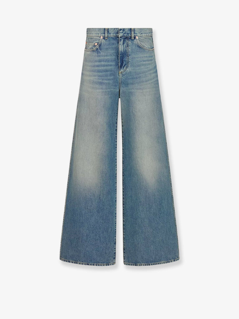 Stone-washed jeans with Dior Oblique motif inside