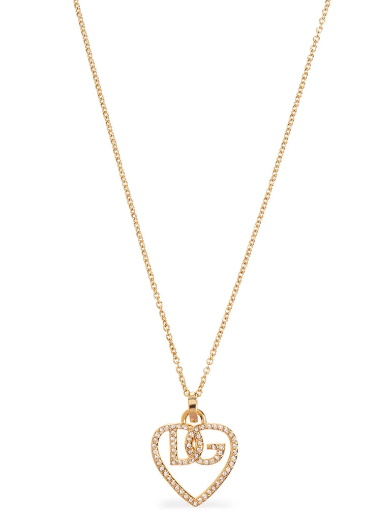 Strass logo necklace