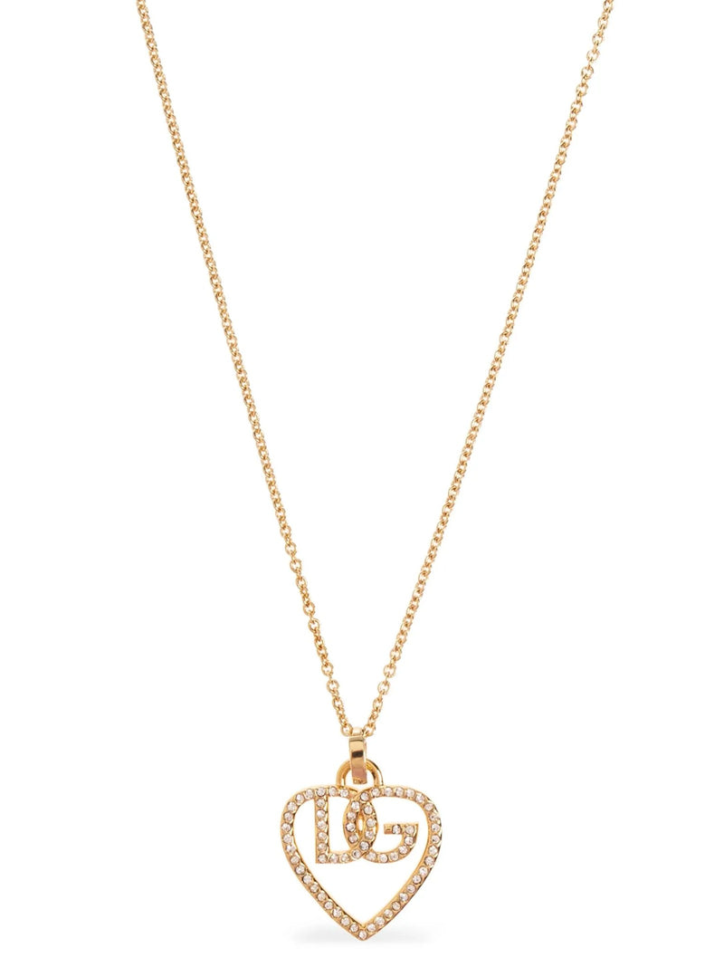 Strass logo necklace