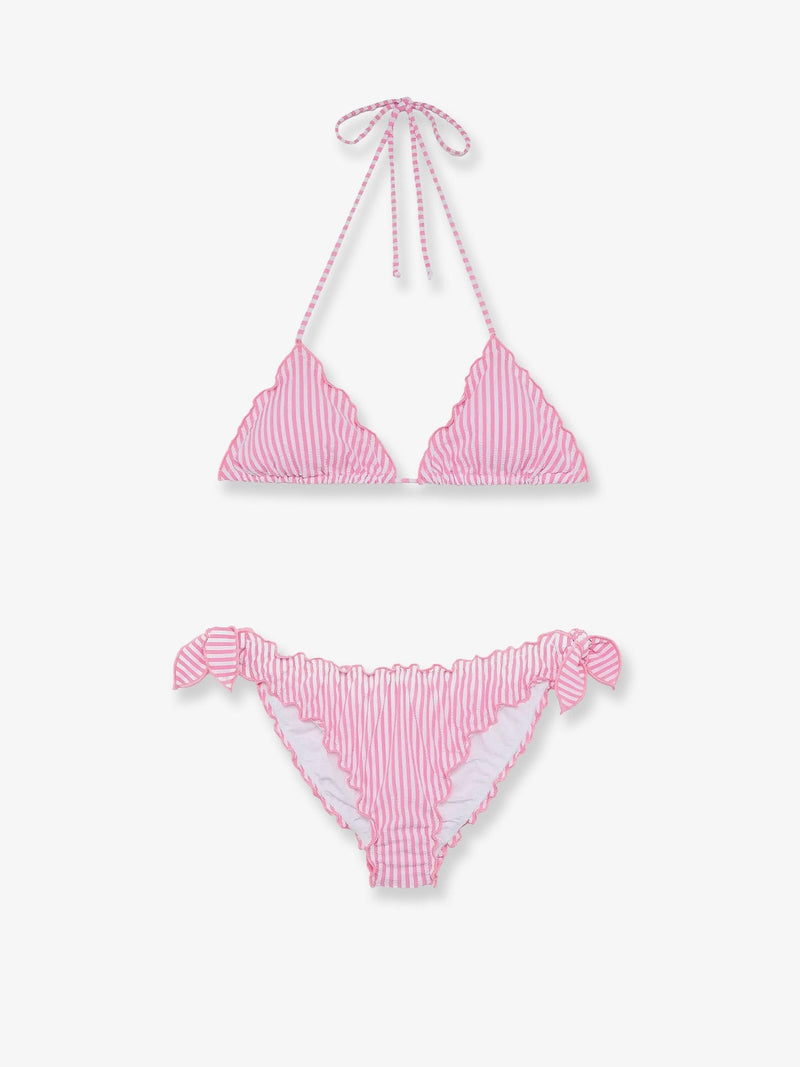 Stretch nylon Sarius bikini with striped pattern