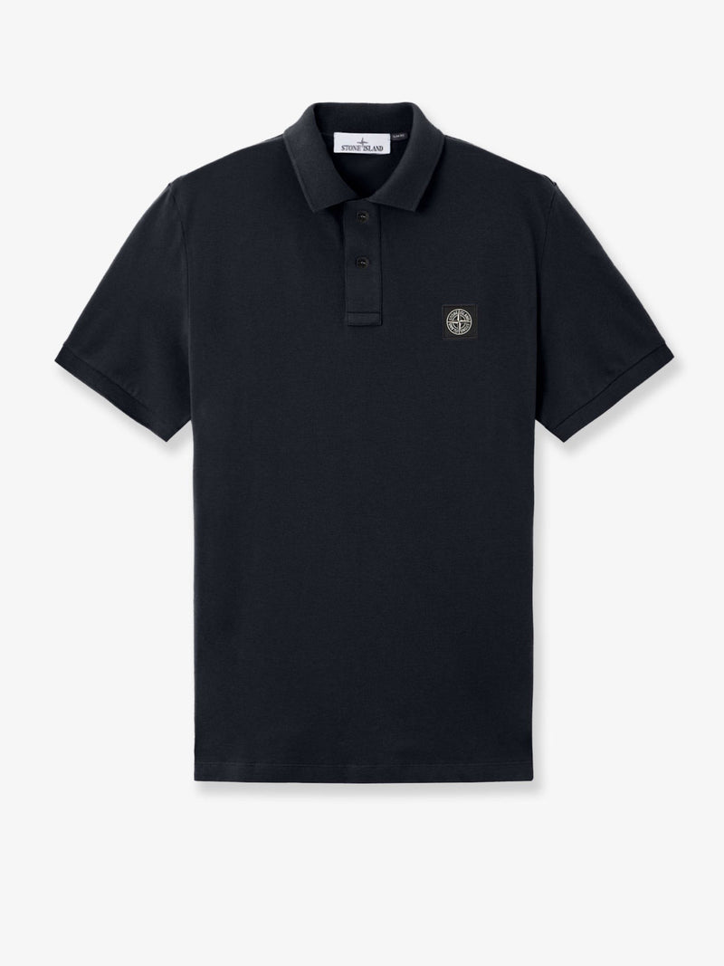 Stretch organic cotton polo shirt