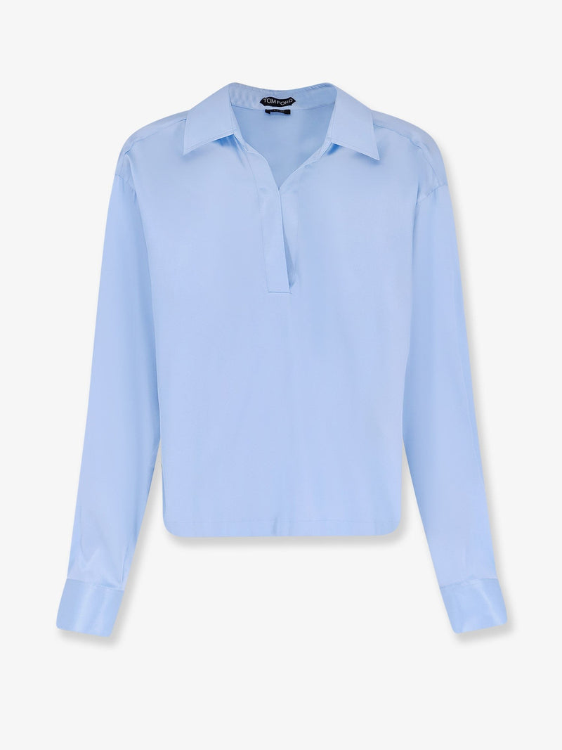Stretch satin shirt