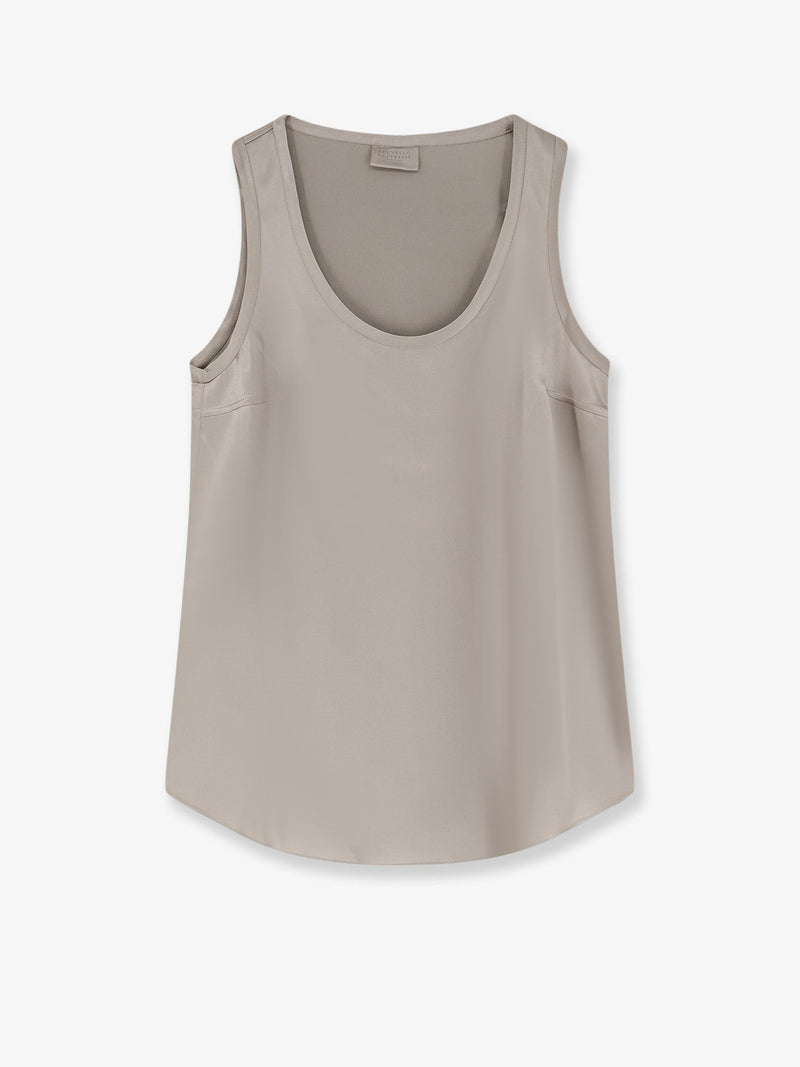 Stretch silk top