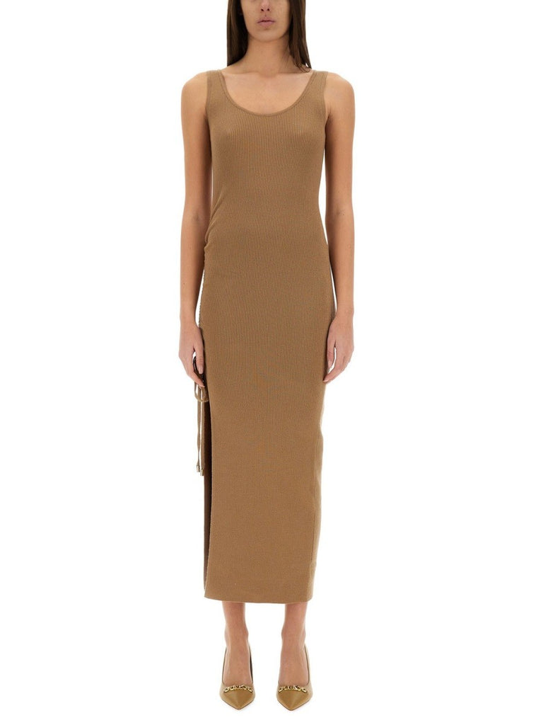 STRETCH WOOL BLEND CAMISOLE DRESS