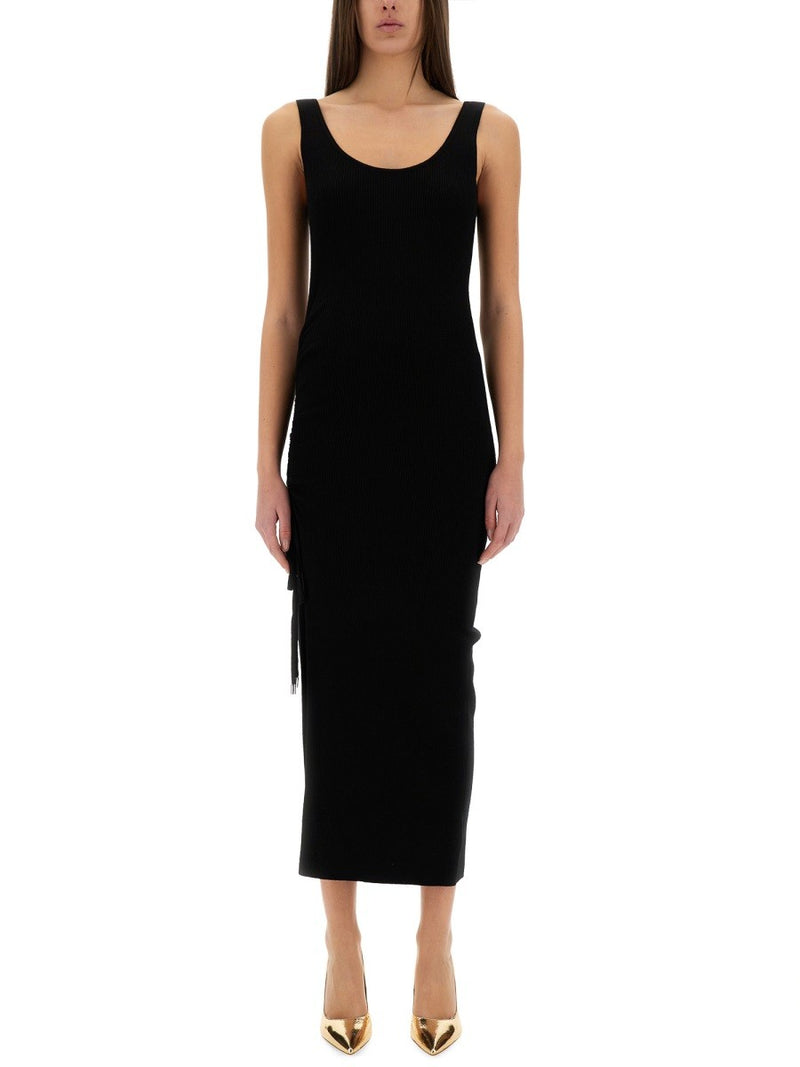STRETCH WOOL BLEND CAMISOLE DRESS
