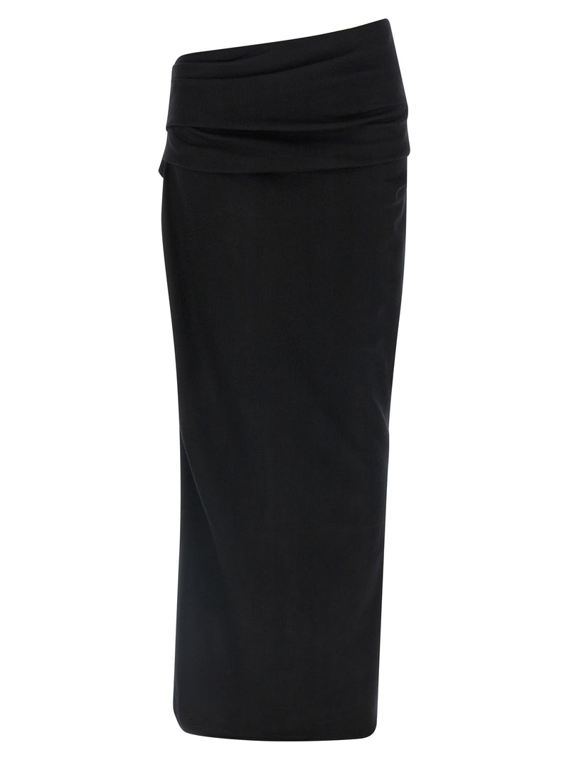 Stretch wool skirt