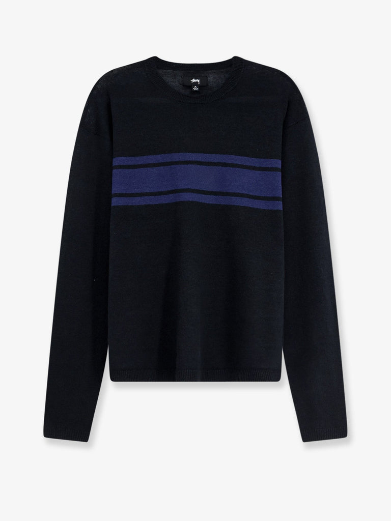 Striped cotton and linen sweater