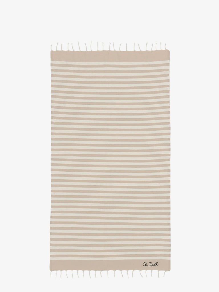 Striped cotton beach towel