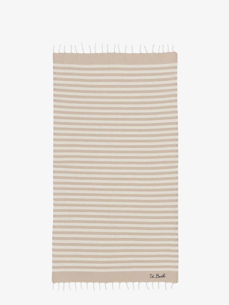 Striped cotton beach towel
