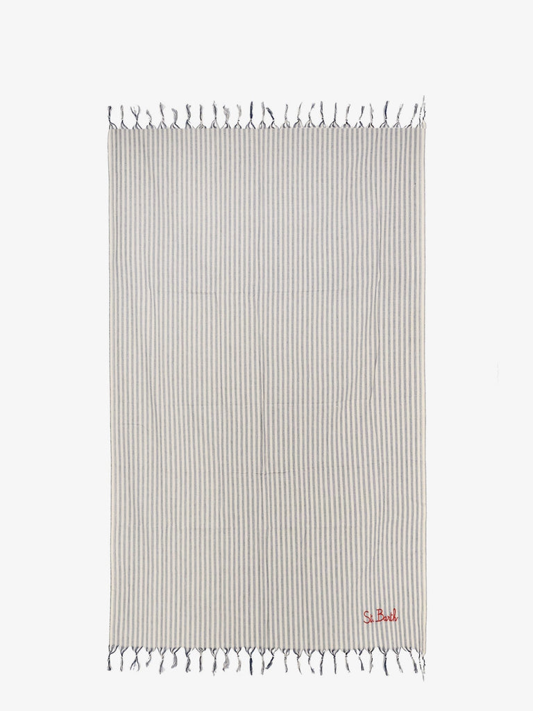 Striped cotton beach towel