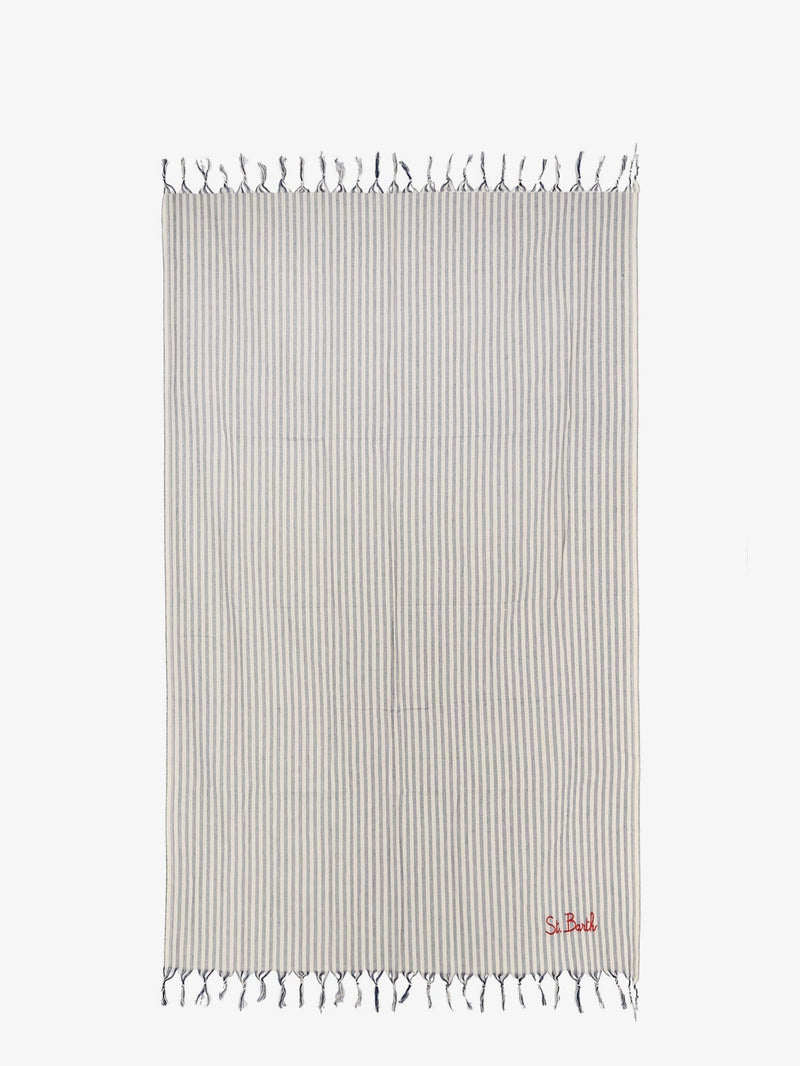 Striped cotton beach towel