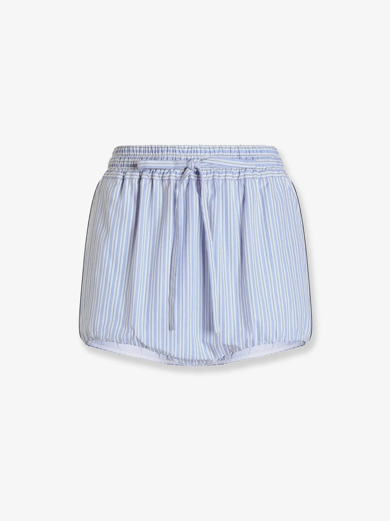 Striped cotton poplin culotte