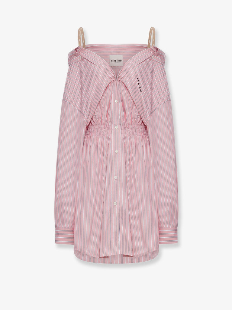 Striped cotton shirt dress
