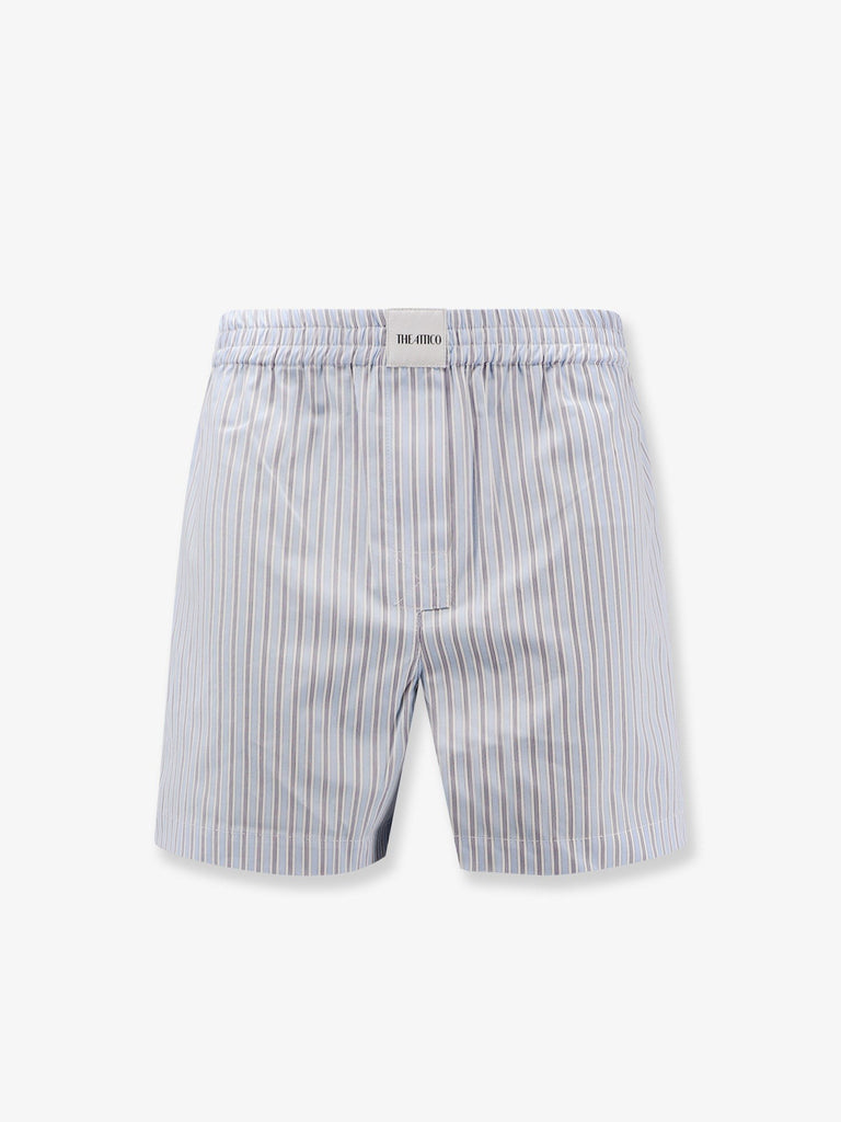 Striped cotton shorts
