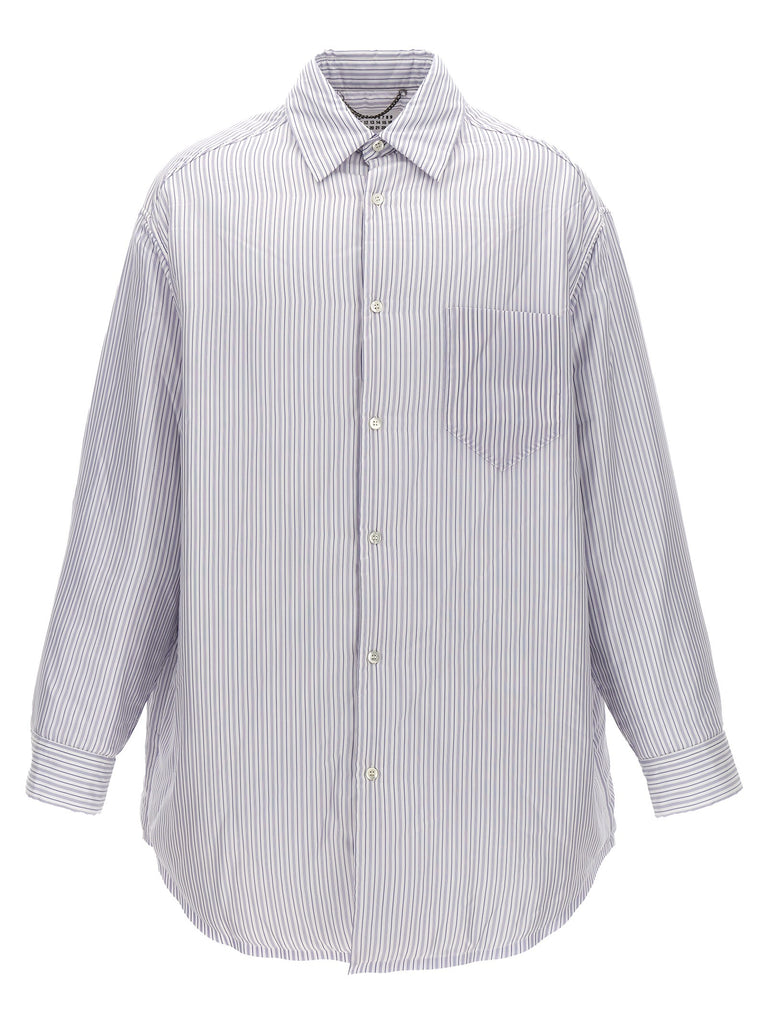Striped shirt jacket