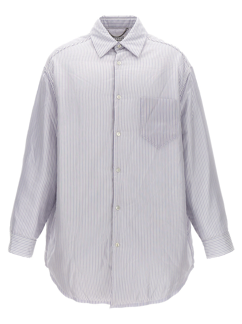 Striped shirt jacket