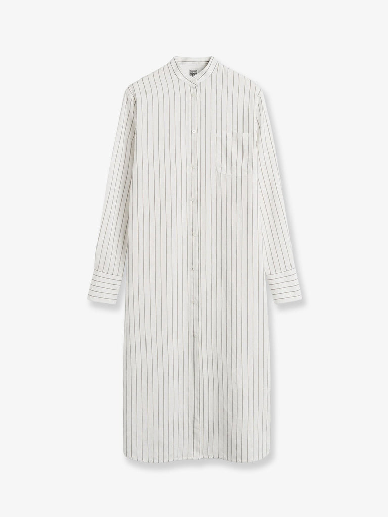 Striped Summer viscose, silk and cotton dress