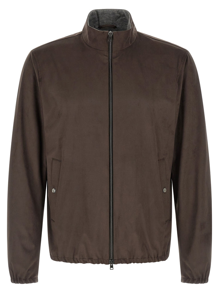 Suede effect jacket