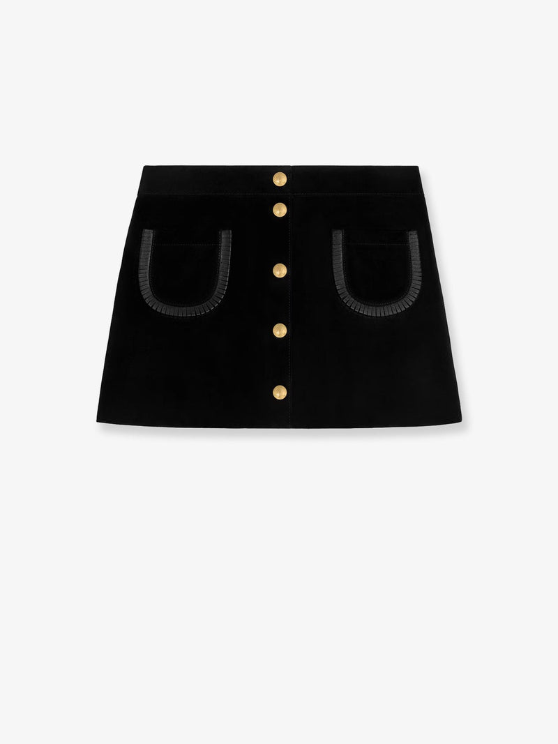 Suede miniskirt