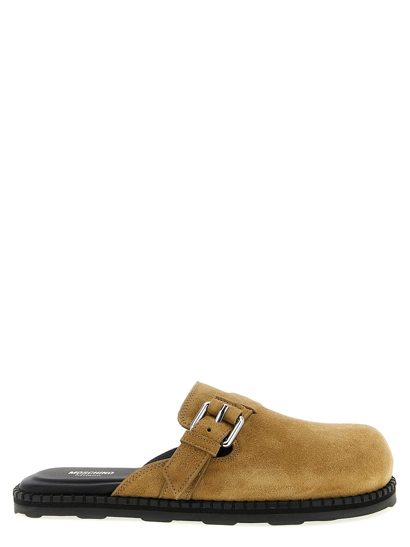 Suede sabots