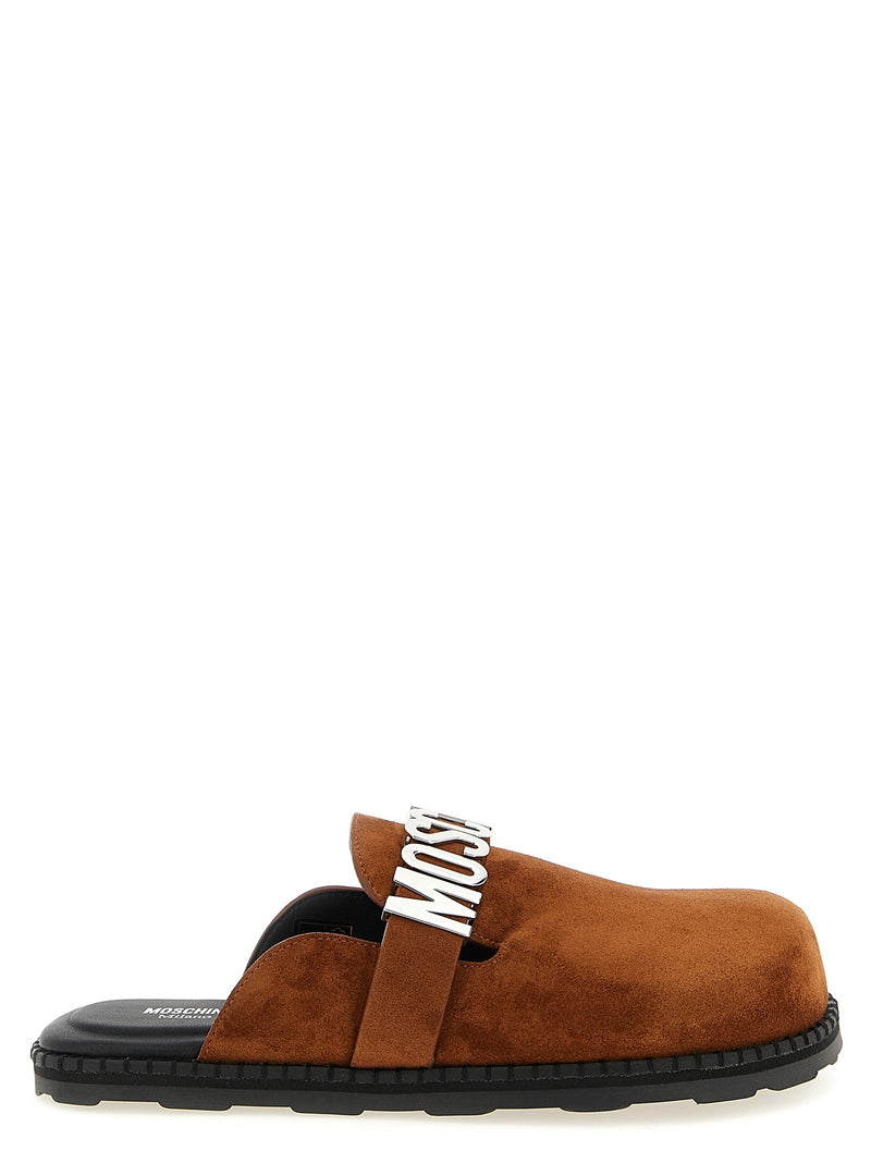 Suede sabots