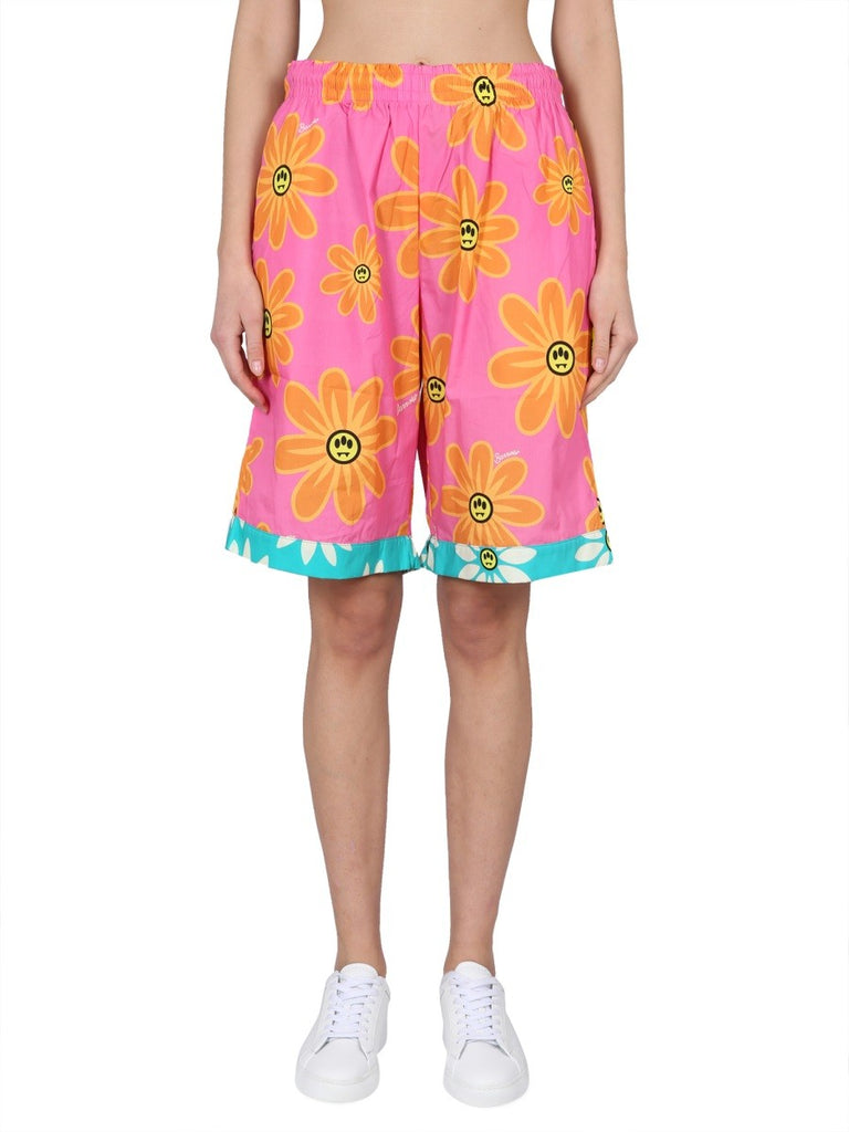 SUNFLOWER PRINT BERMUDA SHORTS