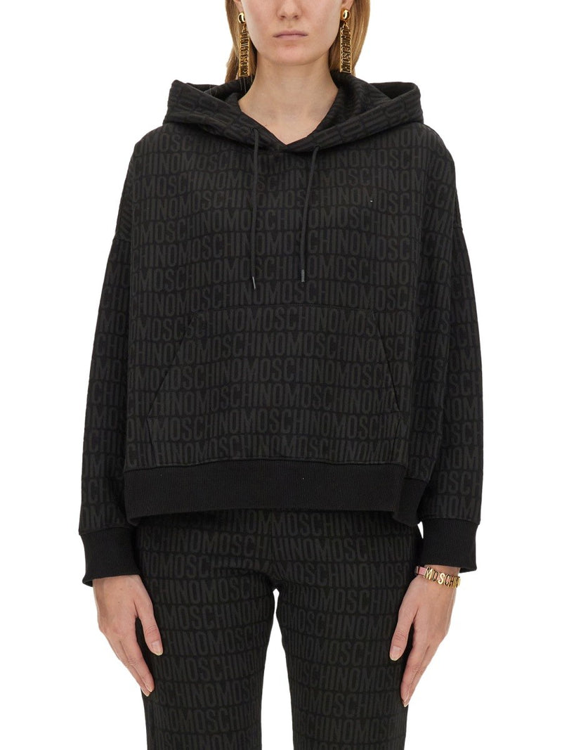 SWEATSHIRT WITH ALL OVER LOGO