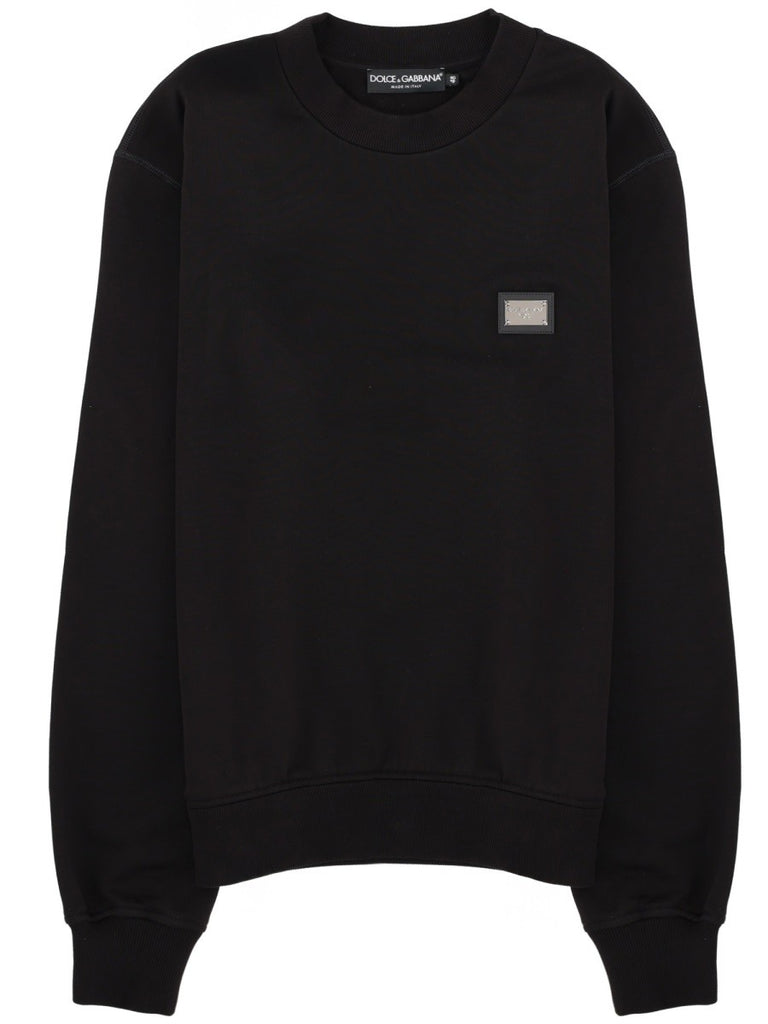 SWEATSHIRT WITH LOGO PATCH
