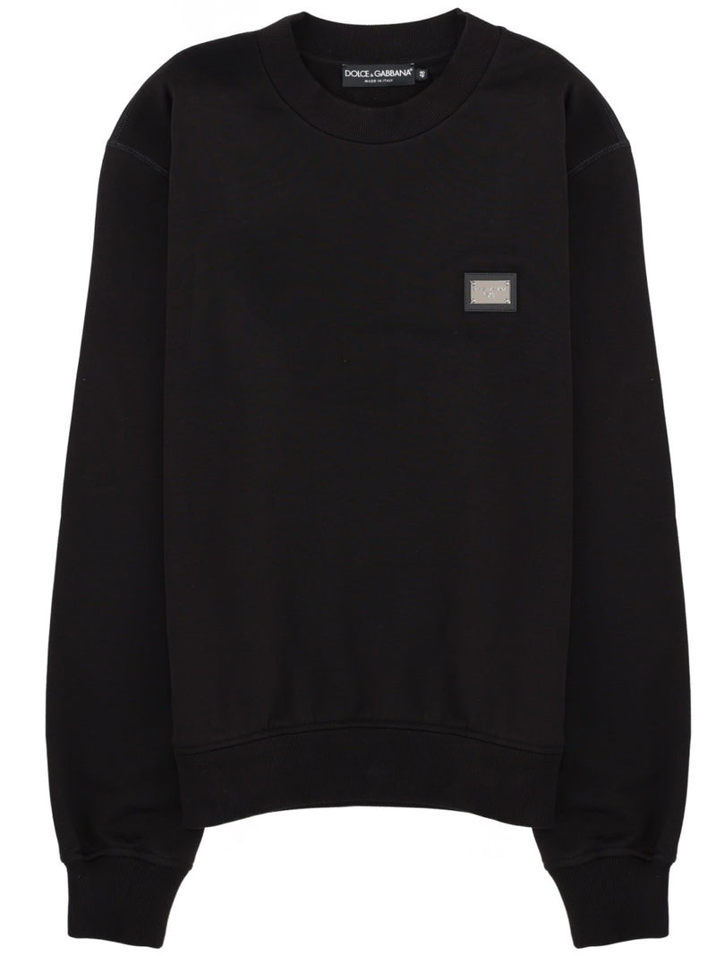 SWEATSHIRT WITH LOGO PATCH