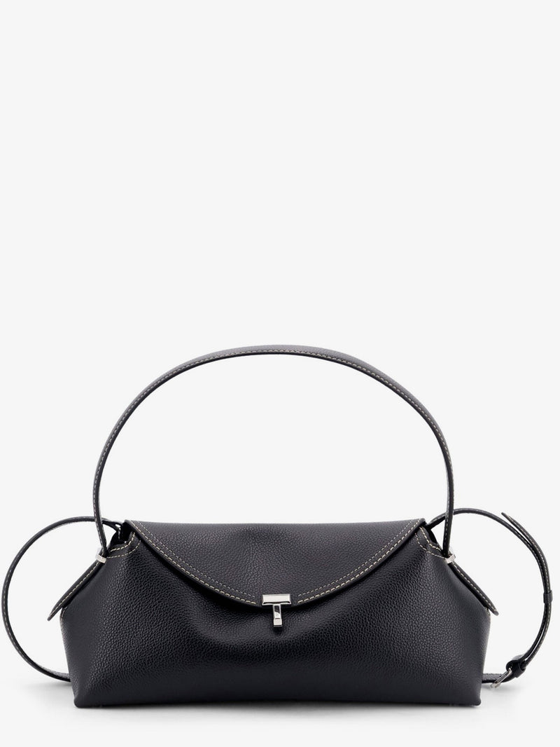 T-Lock Hammered Leather Shoulder Bag