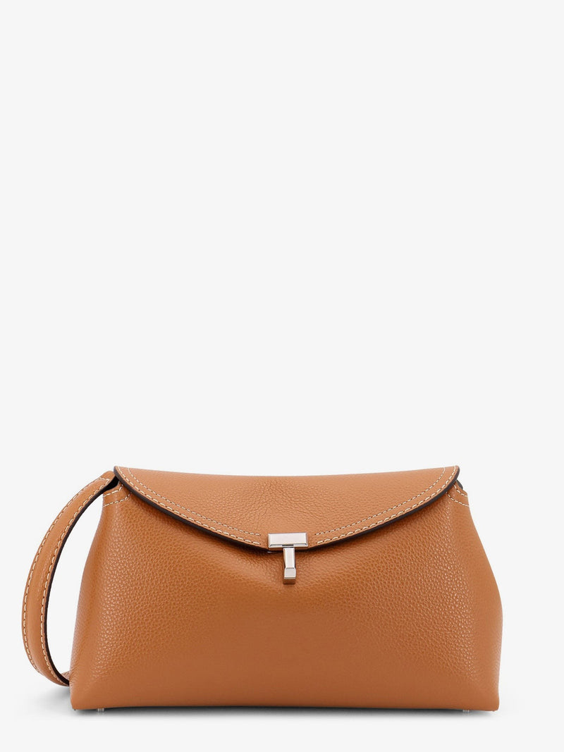 T-Lock leather clutch