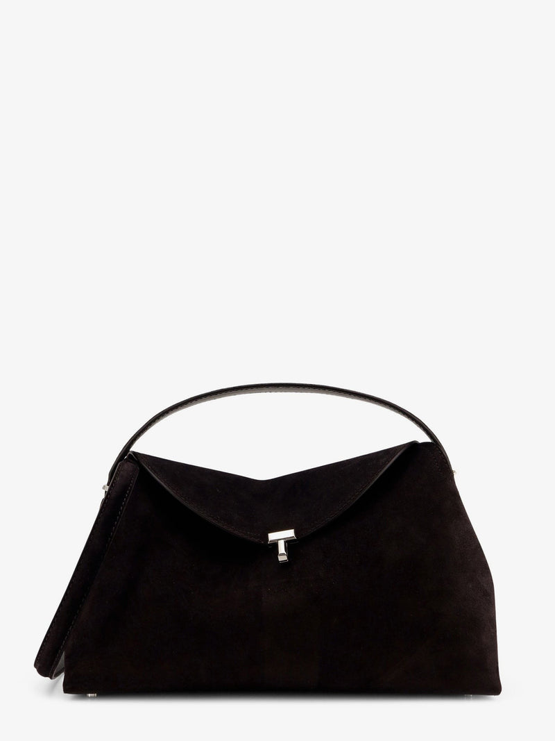 T-Lock suede handbag