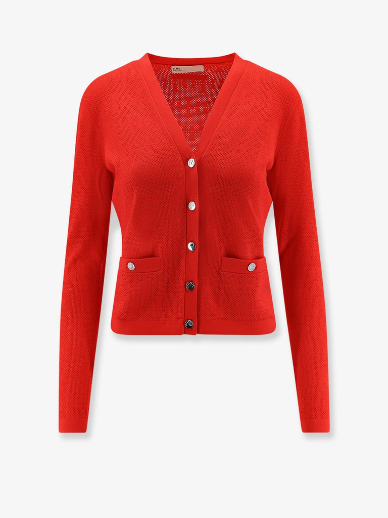 T Monogram Jacquard viscose blend cardigan