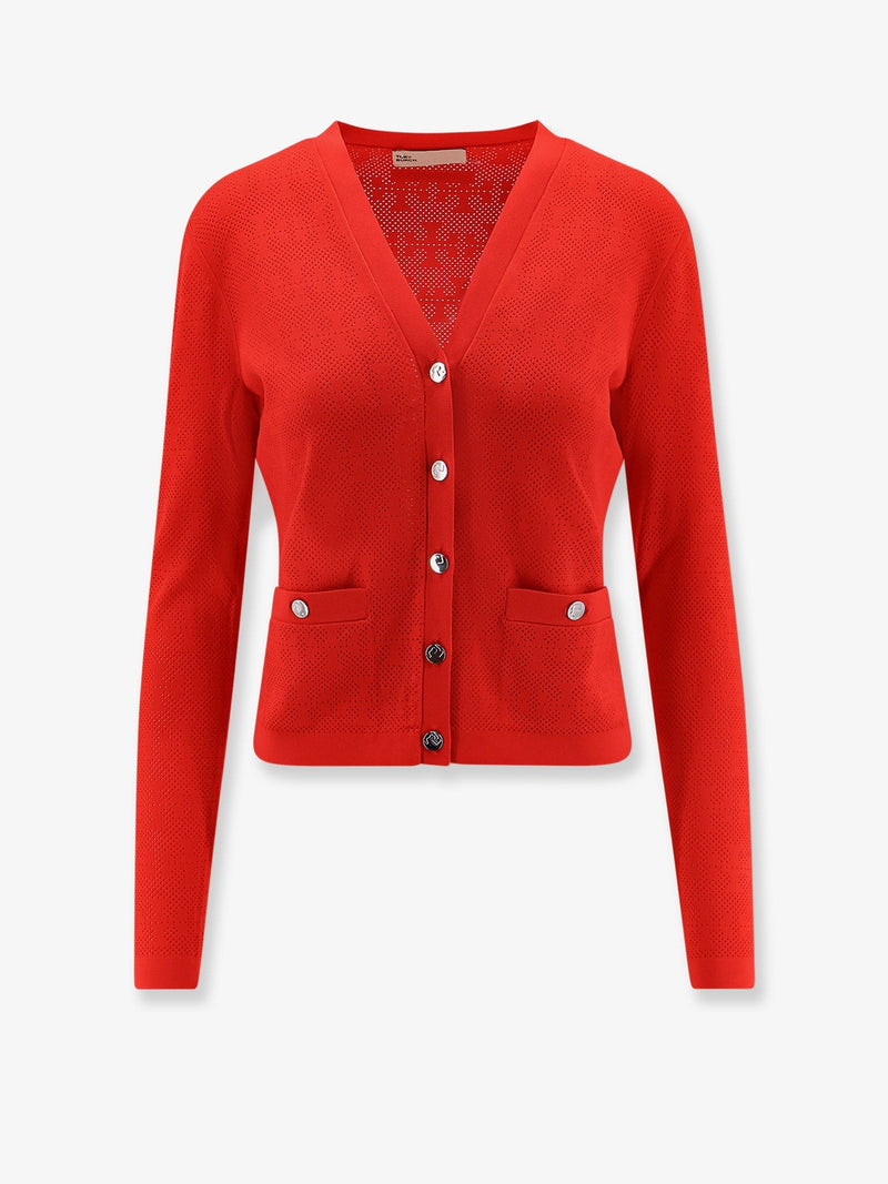 T Monogram Jacquard viscose blend cardigan