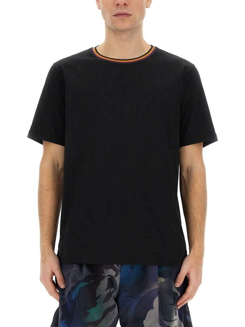 T-SHIRT CON COLLO STRIPES