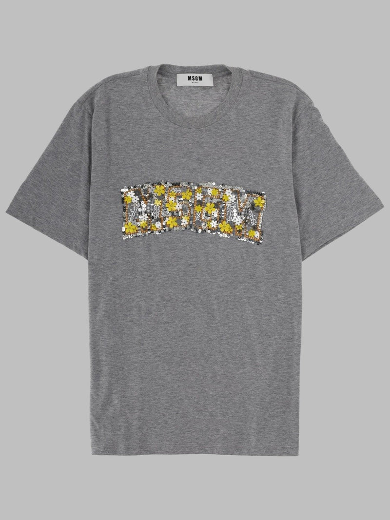T-SHIRT CON LOGO CON PAILLETTES