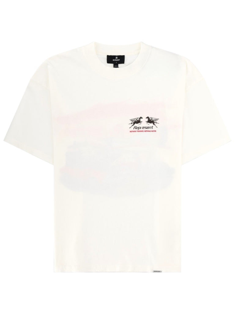 T-SHIRT CON STAMPA "24 HOUR SERVICE"