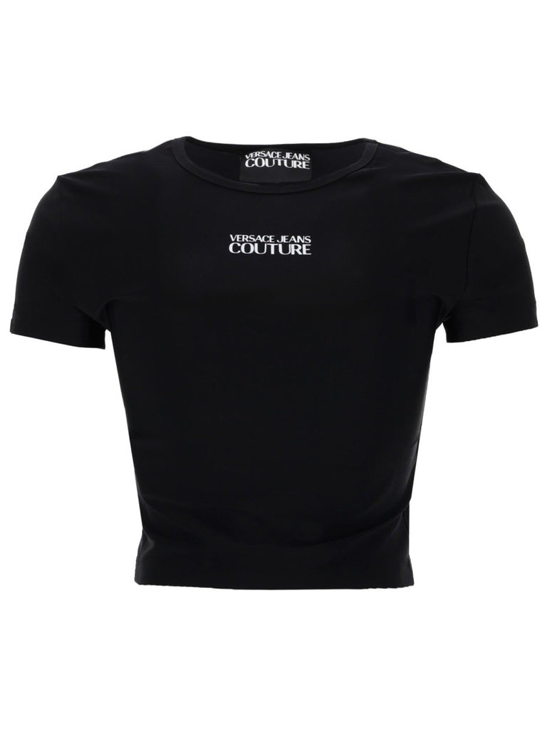 T-SHIRT CROP CON LOGO