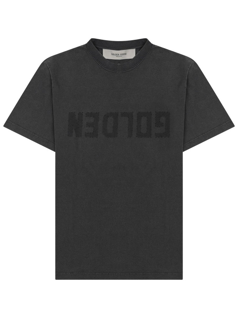 T-SHIRT IN JERSEY DISTRESSED CON LOGO