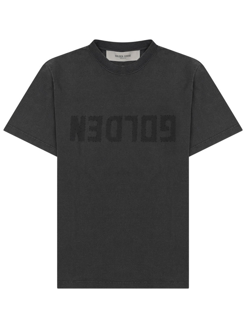 T-SHIRT IN JERSEY DISTRESSED CON LOGO